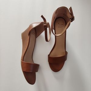 Faux leather sandals